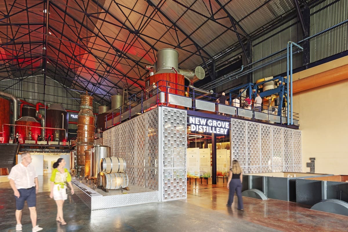 The New Grove Distillery exhibit at L'Aventure du Sucre, Beau Plan